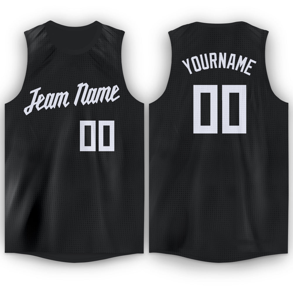 Custom Black White Round Neck Custom...