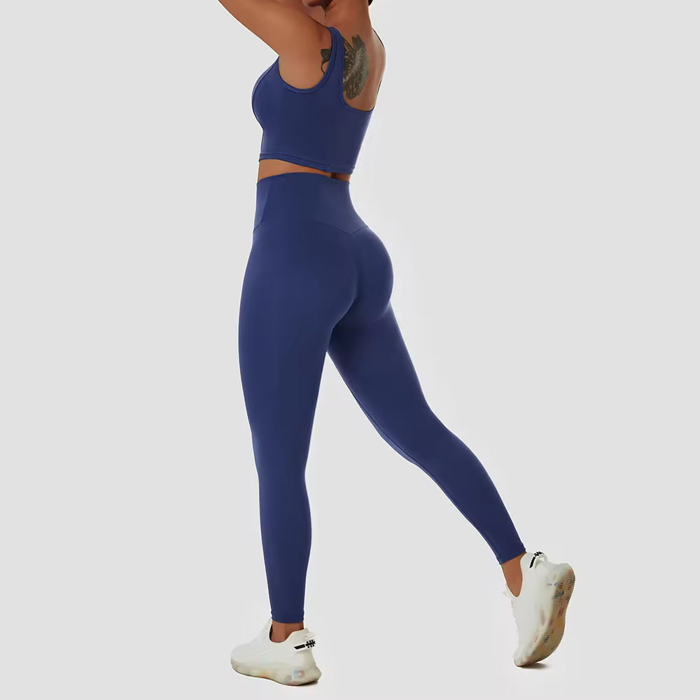 New Arrival Recycled Nylon Fitness Gym Sweat Sport Yoga Bra High Waist Butt Lift Yoga Leggings Yoga Set Women